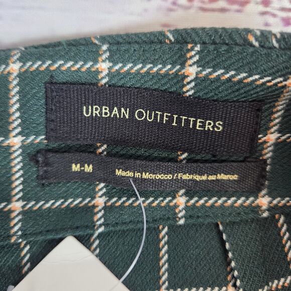 Urban Outfitters Plaid Mini Skirt Sz M Mixed Patchwork Light Academia Preppy NWT - Picture 6 of 11